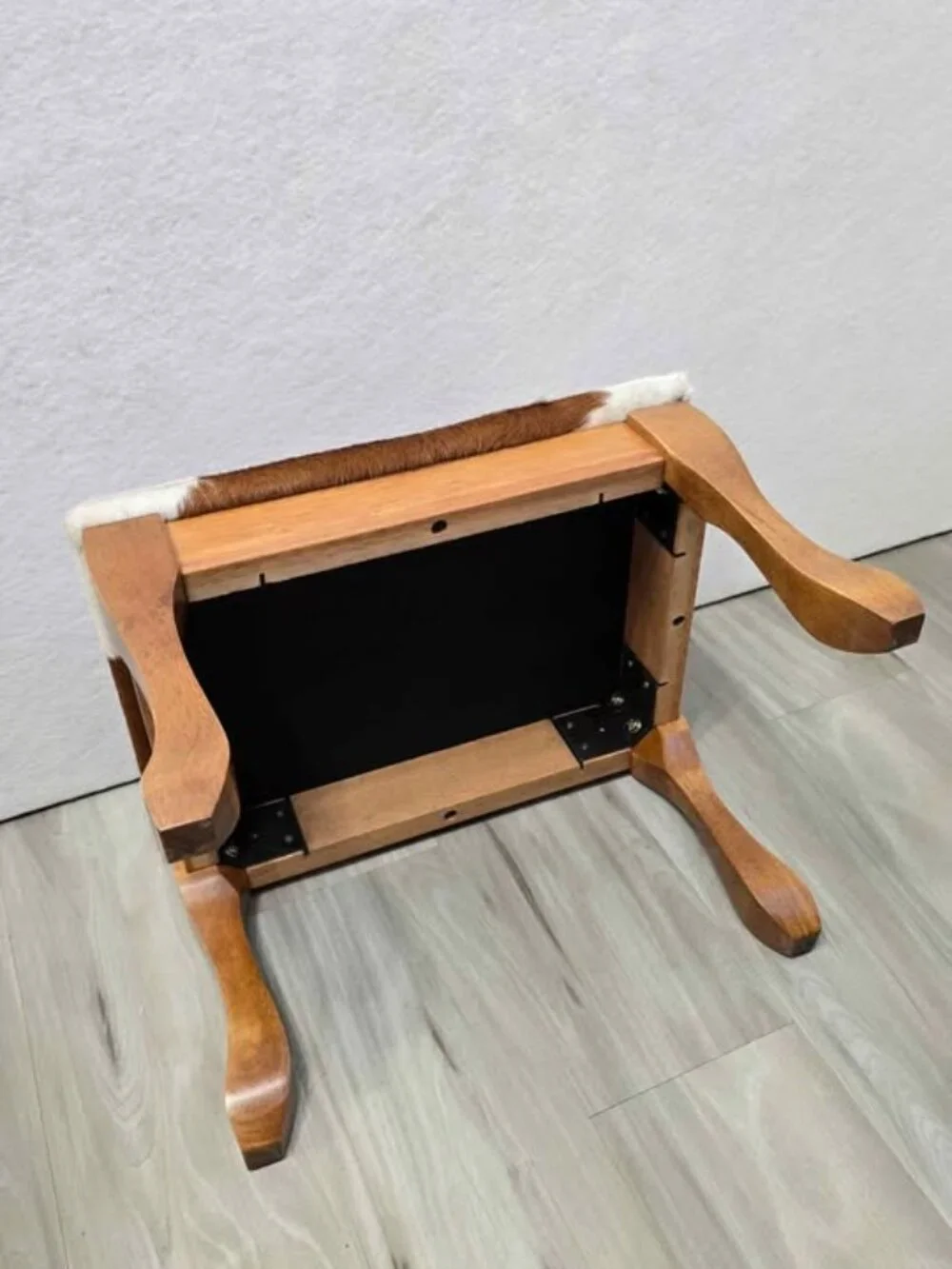 Genuine Cowhide Herefored Footstool